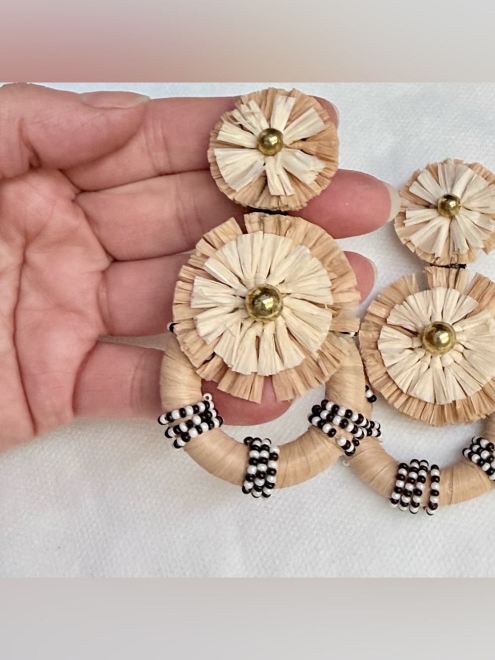 Anthropologie Raffia earrings - Picture 3 of 4